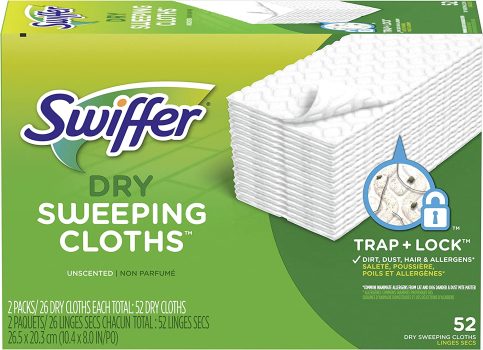 52-Ct Swiffer Sweeper Dry Mop Refills for Floor Mopping & Cleaning