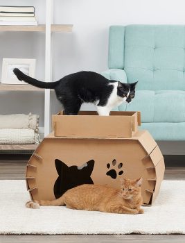 Carlson Cat Camper with Scratching Pad 27×18-inch