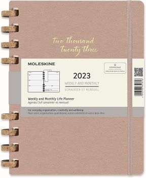 Moleskine Spiral 12 Month 2023 Solar Year Planner Hard Cover