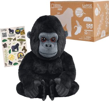 National Geographic Kids Large Stuffed Gorilla Plush 15-inch
