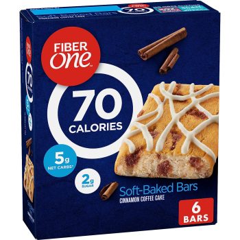 48CT Fiber One 70 Calorie Soft-Baked Bars Cinnamon Coffee Cake