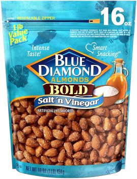Blue Diamond Almonds Salt N Vinegar Flavored Snack Nuts 16oz