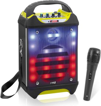 Pyle Portable Bluetooth Karaoke Speaker System w/Handheld Mic