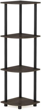 Furinno Turn-N-Tube 4-Tier Corner Display Rack Shelving Unit