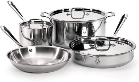 All-Clad Stainless Steel 7-Pc. Cookware Set