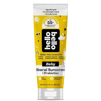 Hello Bello Mineral SPF 55+ Sunscreen Lotion w/Prebiotics 3fl oz