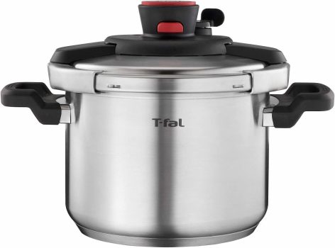 T-fal Clipso Stainless Steel Pressure Cooker, 6.3qt Induction Cookware