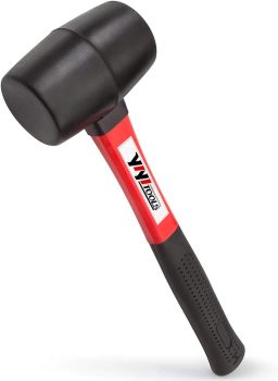 Yiyitools YY-2-005 Rubber Mallet Hammer w/Fiberglass Handle 6-oz