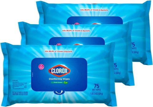 3-Pack Clorox Disinfecting Wipes, Fresh Scent, 75-Count