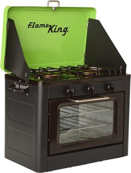 Flame King Portable Outdoor Propane Oven Stove Combo