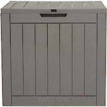 East Oak 31-Gallon Storage Deck Box with Padlock