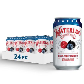 24-PK Waterloo Sparkling Water Summer Berry Naturally Flavored