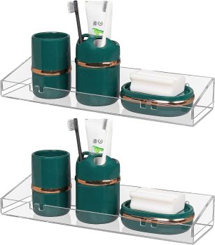 YestBuy Acrylic Floating Wall Display Shelves