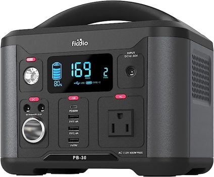 Fiodio Portable Power Station 300Wh Solar Generator