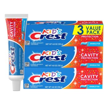 3Pk Crest Kids Cavity Protection Toothpaste, Sparkle Fun 4.6-Oz