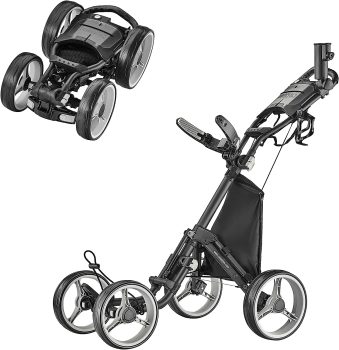 CaddyTek Explorer V8 SuperLite 4 Wheel Golf Push Cart
