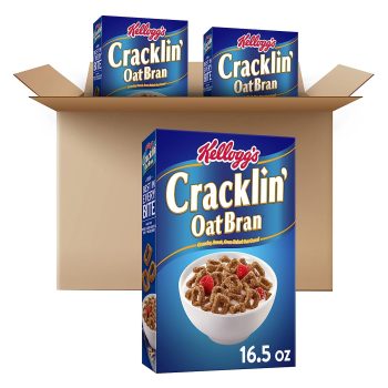 3-Pack Kelloggs Cracklin Oat Bran Cold Breakfast Cereal