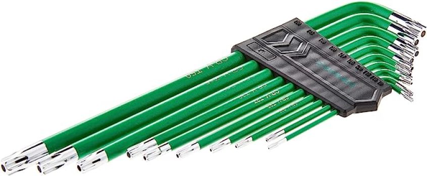 Amazon Brand Denali 10-Pc Star Security 6-Lobe hexalobe Key Set