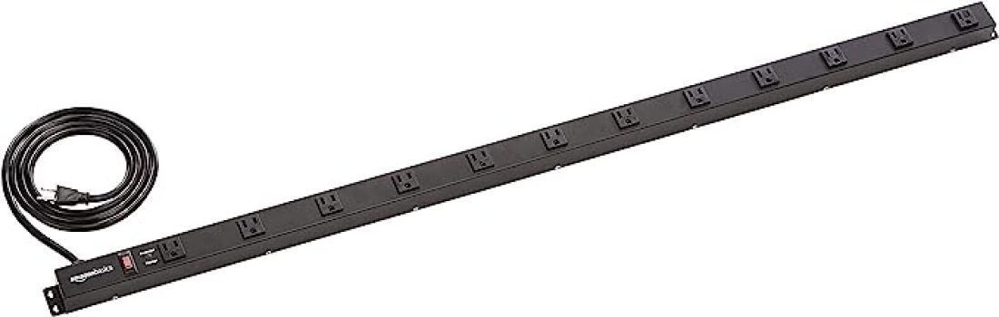 Amazon Basics Heavy Duty Metal Surge Protector Power Strip