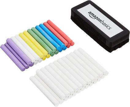 Amazon Basics Dustless Chalk with Eraser