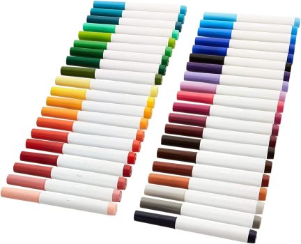 40-Pack Amazon Basics Broad Line 40 Colors Washable Markers