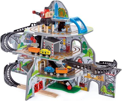 Hape Kids Wooden Railway Mighty Mountain Mine Set