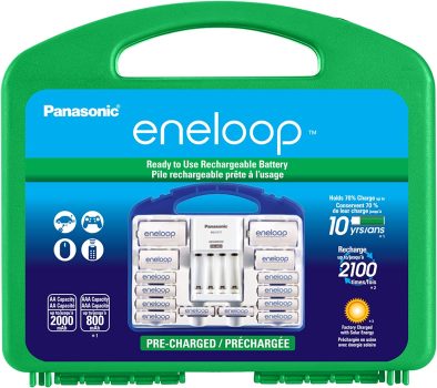 Panasonic 4-Position Charger w/2 AAA & 8 AA Eneloop Batteries