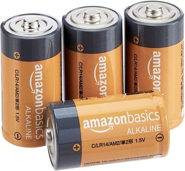 4-Pack Amazon Basics C Cell Alkaline All-Purpose Batteries