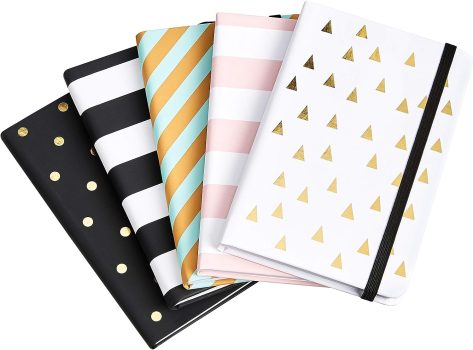 5-Pack Amazon Basics Bonded Leather Journal