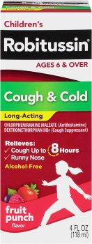 Robitussin Long-Acting Cough and Cold Medicine, 4 Fl Oz Bottle