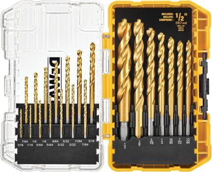 DeWalt DW1361 Titanium Pilot Point Drill Bit Set 21-Piece