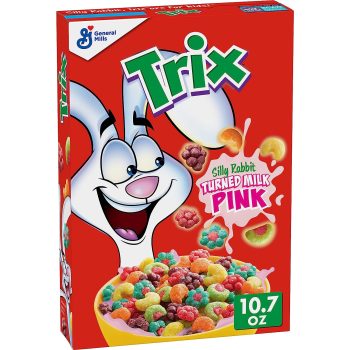 Trix Fruity Breakfast Cereal 6 Fruity Shapes Whole Grain 10.7 OZ