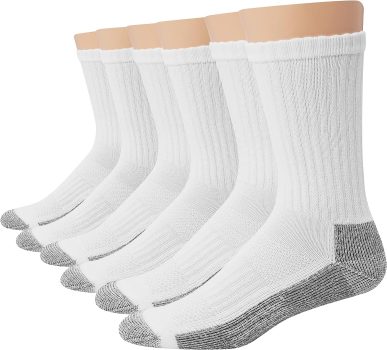 Hanes Men’s Work Crew Socks 6-Pack