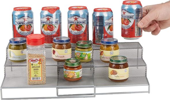 Mind Reader 3 Tier Metal Mesh Kitchen Storage Organizer 2 Pcs