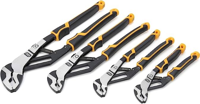 GEARWRENCH 4 Pc. Tongue & Groove Dual Material Pliers w/K9 Jaws