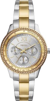Fossil Women’s Stella SS Crystal-Accented Quartz Watch