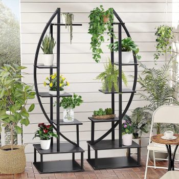 2-Pack Elevens 6 Tier Metal Plant Stand