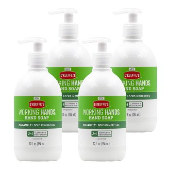 4-Pack OKeeffes Working Hands Moisturizing Hand Soap, 12 oz