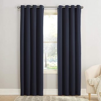 Sun Zero Barrow Energy Efficient Grommet Curtain Single Panel