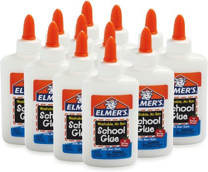 12-Pack Elmers Liquid School Glue Washable 4oz