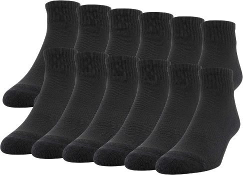Gildan Men’s Performance Ankle Socks, 12-Pairs