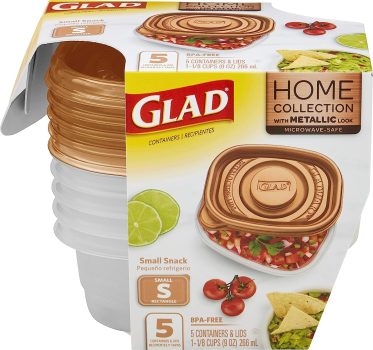 5-Count GladWare Home Snack Food Storage Containers