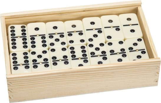 Premium Set of 55 Double Nine Dominoes w/ Wood Case