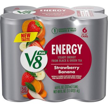 24-Count V8 +ENERGY Strawberry Banana Energy Drink 8 Oz Can