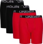 Under Armour Boys Charged Stretch Boxer Jock 4-Pack