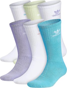 6-Pairs Adidas Originals Trefoil Crew Socks