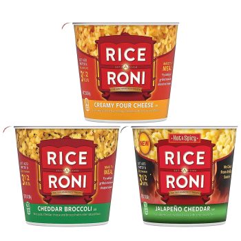 12-Pack Rice-a-Roni Cheesy Cups 3-Flavor Variety Pack 2.25-Oz