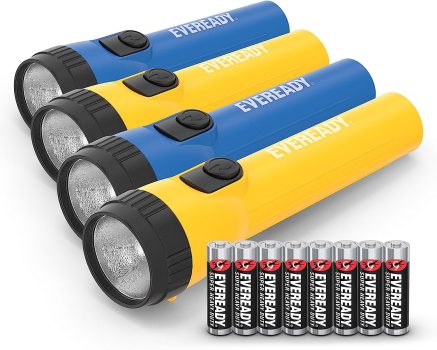 4-Pack Eveready LED Flashlights with AA Batteries