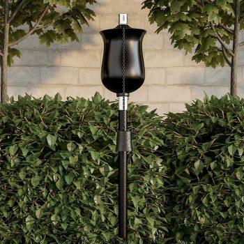 Pure Garden 50-218, Black Outdoor Metal Tiki Torch Light