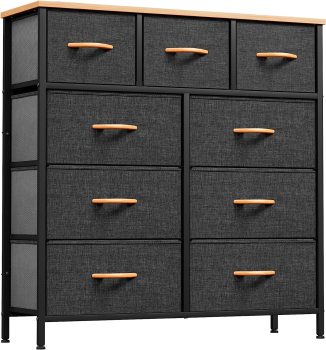 YITAHOME Dresser with 9 Drawers, Fabric Storage Tower